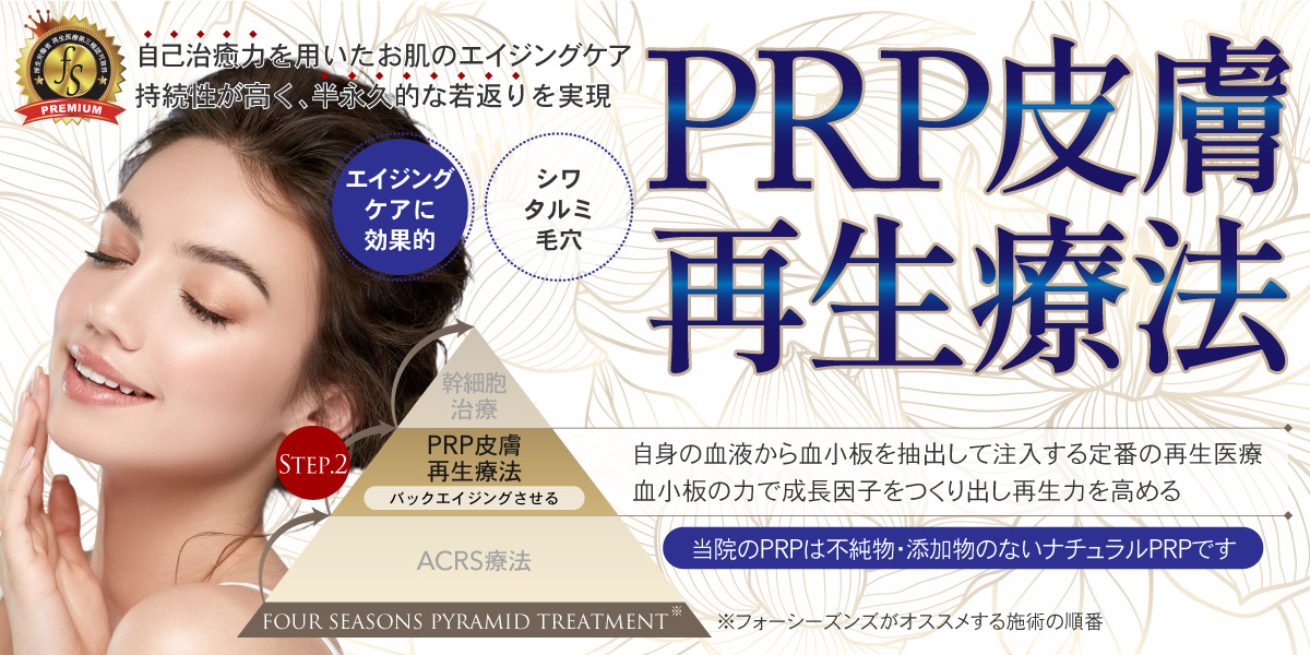PRP皮膚再生療法　再生医療　バックエイジング